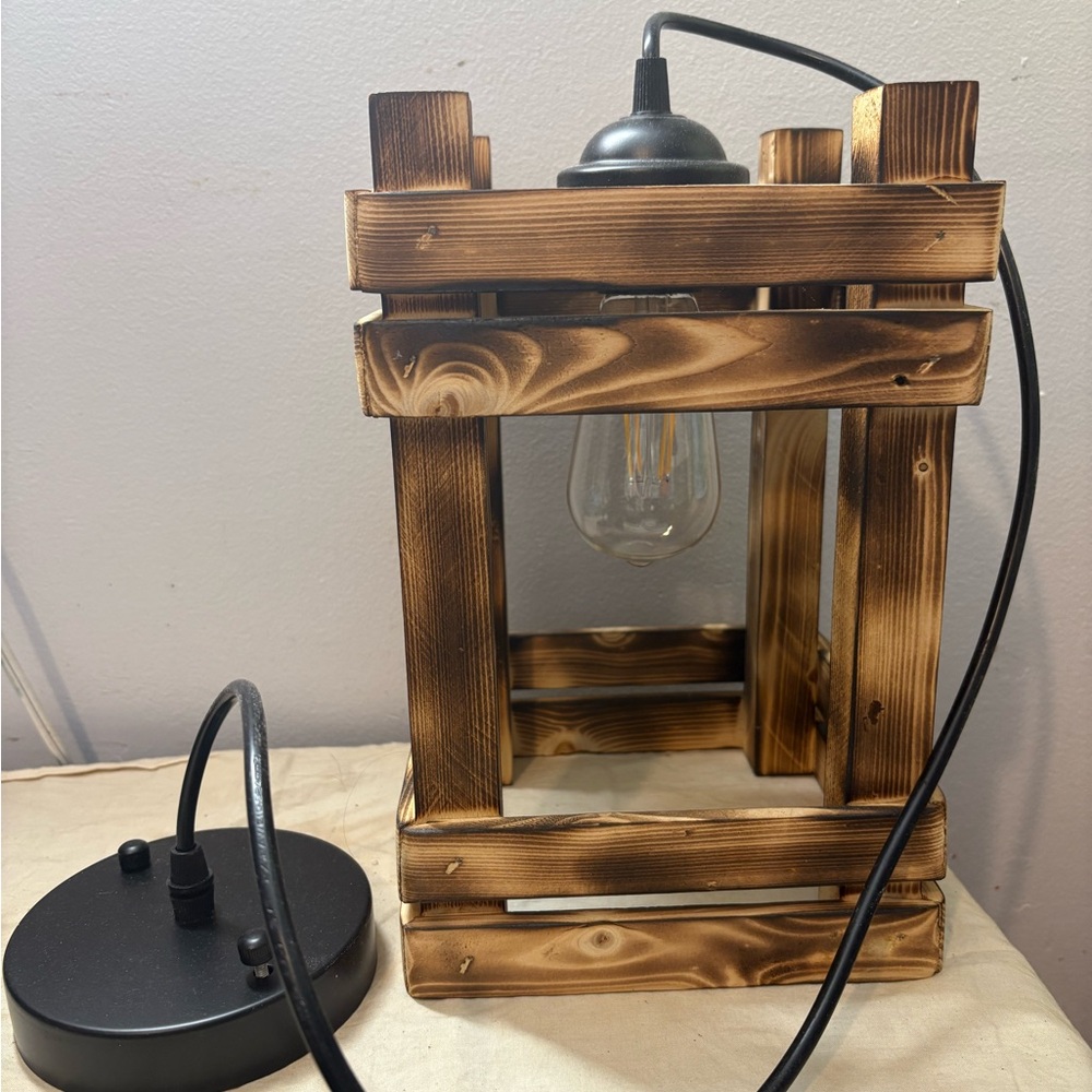 Rustic Wooden  Hand Crafted Hanging Light